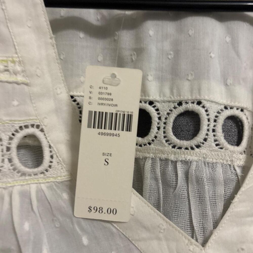 Anthropologie Women's White and Cream Blouse - Picture 5 of 6